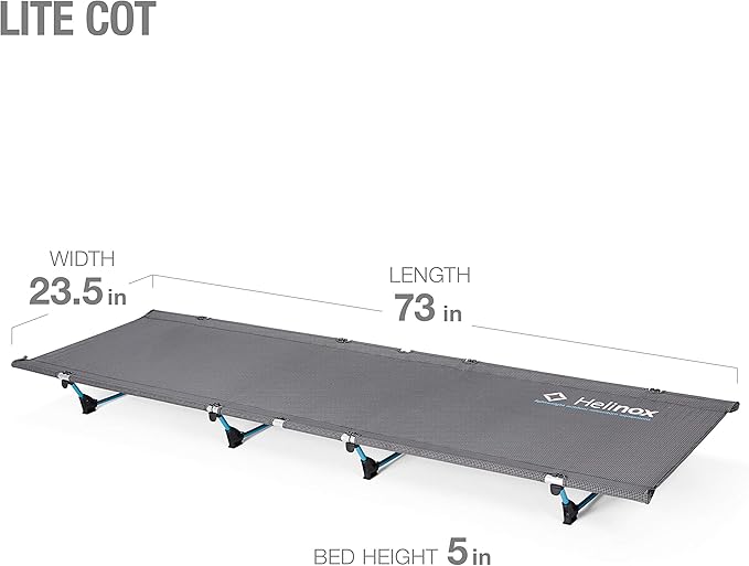 Helinox Lite Cot Ultra-Light Portable Camping Cot Compact Collapsible Backpacking Foldable Camping Bed