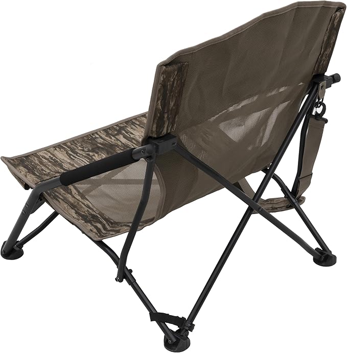 Browning Strutter Hunting Chair – Low-Profile Folding Turkey &amp Predator Chair in Realtree Legacy with Rotating Feet Steel Frame Carry Strap &amp Compact Design for Hunting and Camping