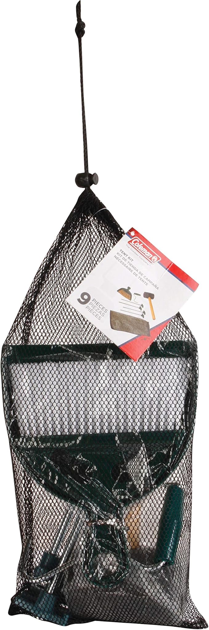 Coleman Premium Camping Tent Kit: Steel Tent Pegs Rubber Mallet Broom and Dustpan Stake Puller Includes Carry Bag