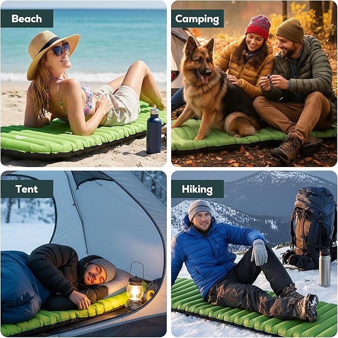 Gear Doctors ApolloAir 5.2 R-Value [25oz] Ultralight Insulated Inflatable Camping Sleeping Pad — Backpacking Sleeping Pad — Camping Mattress Compact Lightweight for Hiking—Air Mattress for Backpacking
