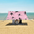 Ballet Dancer Black Silhouette Pattern Camping Sun Shelter Beach Tent Portable Beach Sun Shade Outdoor Canopy for Camping Trips Fishing Picnic