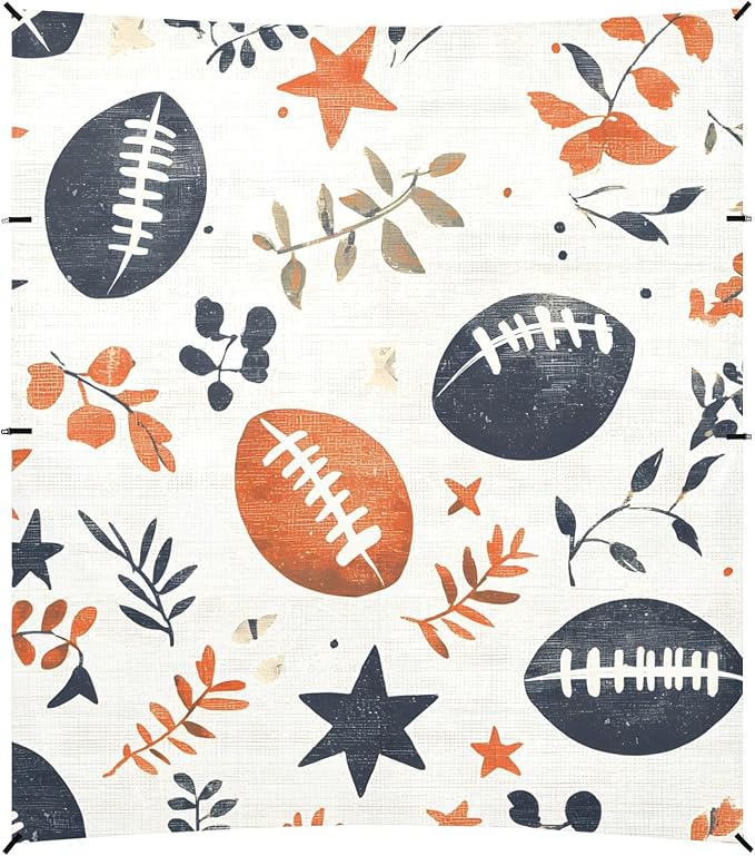 Rugby Tile Leaves Pattern Camping Sun Shelter Beach Tent Portable Beach Sun Shade Outdoor Canopy for Camping Trips Fishing Picnic