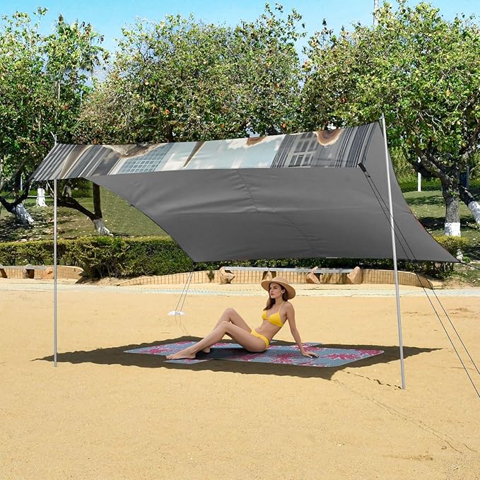 Camping Sun Shelters Bear and Bull in Suits Beach Canopy 126 * 110.2in