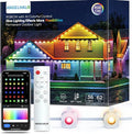 ANGELHALO Permanent Outdoor Lights 50ft Smart RGBAI Eaves Lights with 72 LEDs IP67 Waterproof for Outdoor Decor Compatible with Alexa Google Assistant