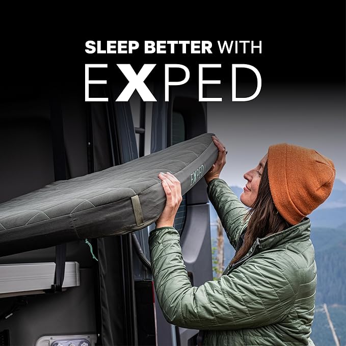 Exped LuxeMat Duo LW+ - Self Inflating Luxury Sleeping Mat 4” Foam Pad Pump Included
