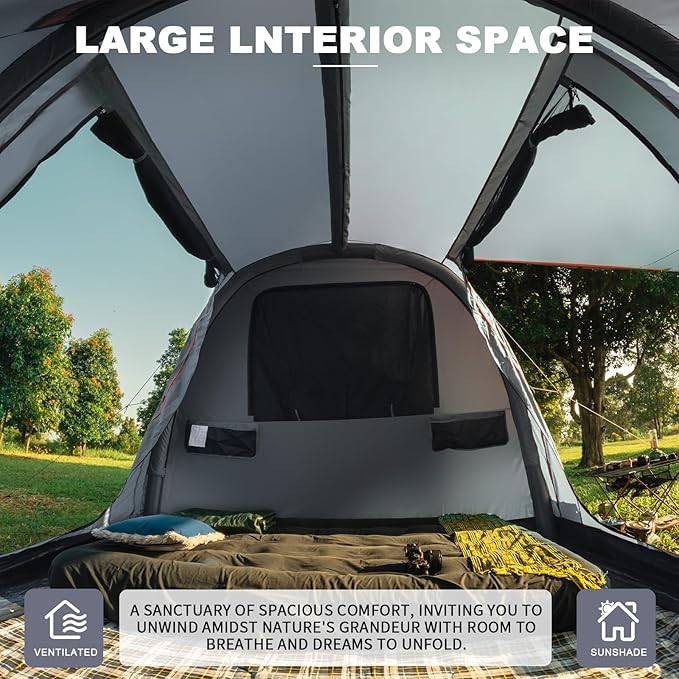 Inflatable SUV Tailgate Tent | Waterproof with Tarps Easy Setup Portable Car Tent with 2 Doors | Perfect for SUV &amp MPV Camping