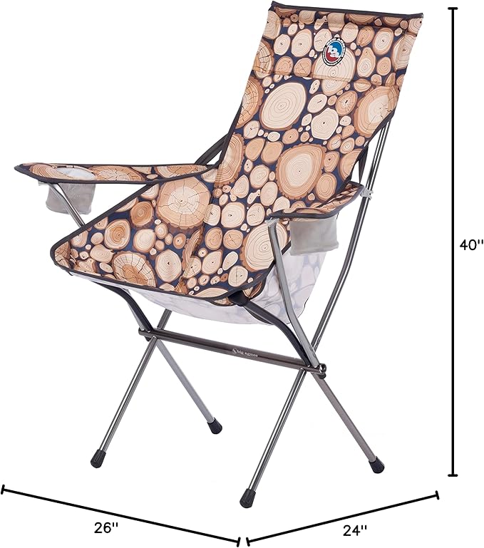 Big Agnes Big Six Armchair - Deluxe Comfort with Built-in Cup Holders | Tall Back Wide Seat | Packable &amp Quick Setup | Lightweight Backpacking &amp Camping Chair
