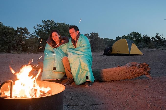 Teton Mammoth Queen Size Double Sleeping Bag- A Warm Bag The Whole Family can Enjoy – Great for Camping Hunting and Base Camp. Compression Sack Included 40F Teal