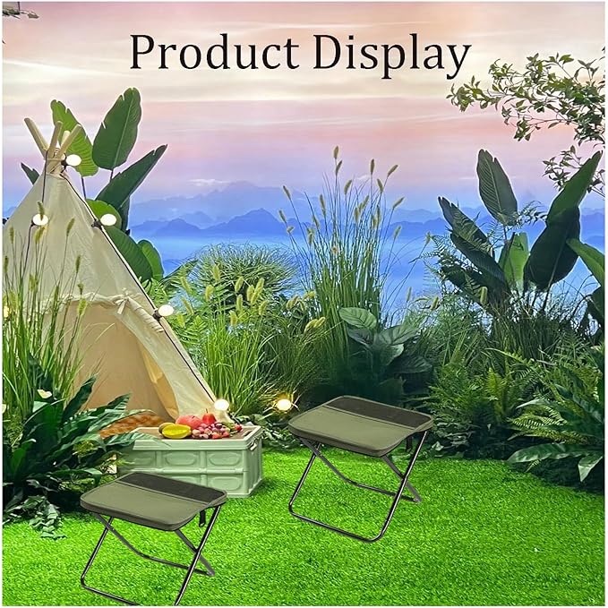 Foldable Backpack Stool a Portable Stool for Mountaineering and Hiking Equipped with Adjustable Shoulder Straps Supporting Crossbody or Handheld use for Outdoor travel Camping Parties (Green)