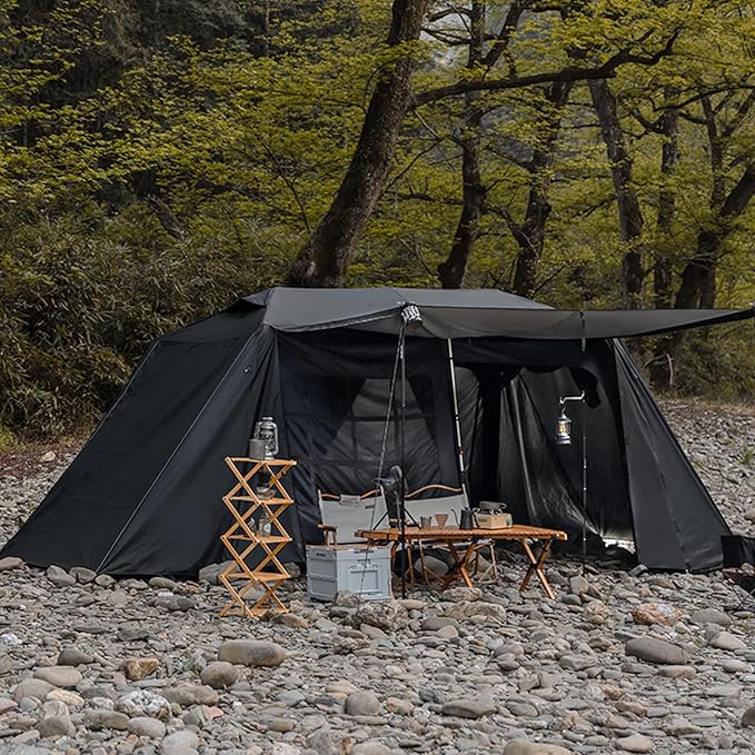 4-6-8 Person Instant Cabin Tent for Camping 60s Easy Setup Large Family Camping Tent for Outdoor