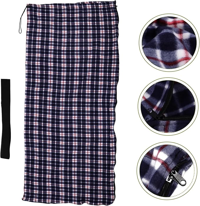 Yardwe Portable Lightweight Adult Down for Camping Machine Washable Fleece Liner Comfortable Indoor Outdoor Use Warm and Compact for Hiking Picnic Travel