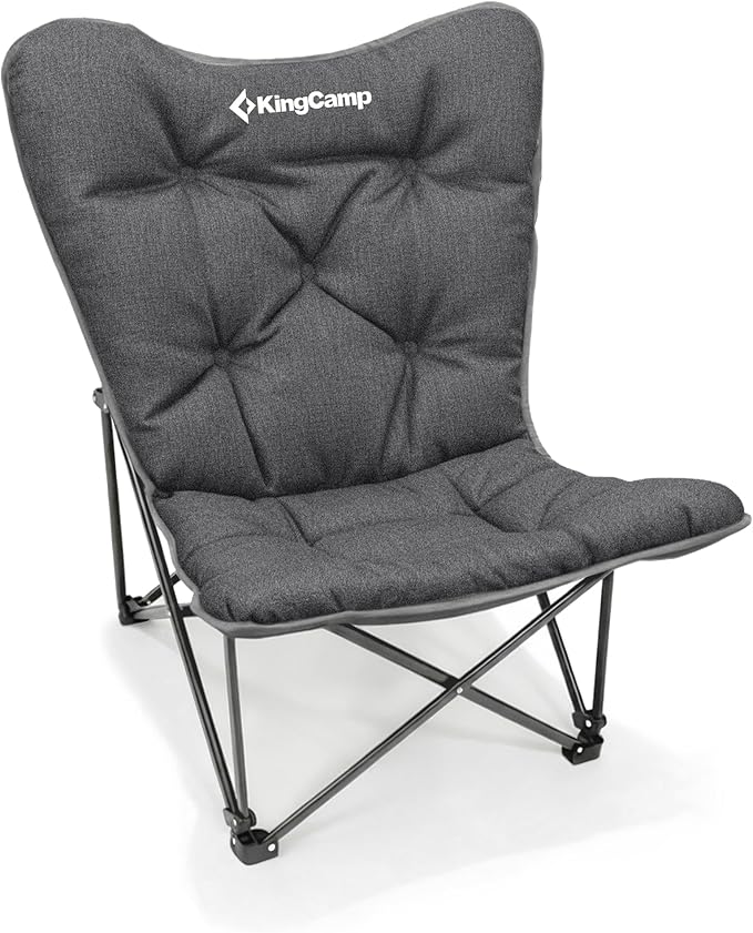 KingCamp Butterfly Chair Oversized XL Camping Chairs for Adults Padded Folding Comfy Camp Chairs 300lbs Heavy Duty with High Back for Bedroom Living Room Dorm Rooms Outdoor Patio Lawn