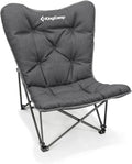 KingCamp Butterfly Chair Oversized XL Camping Chairs for Adults Padded Folding Comfy Camp Chairs 300lbs Heavy Duty with High Back for Bedroom Living Room Dorm Rooms Outdoor Patio Lawn