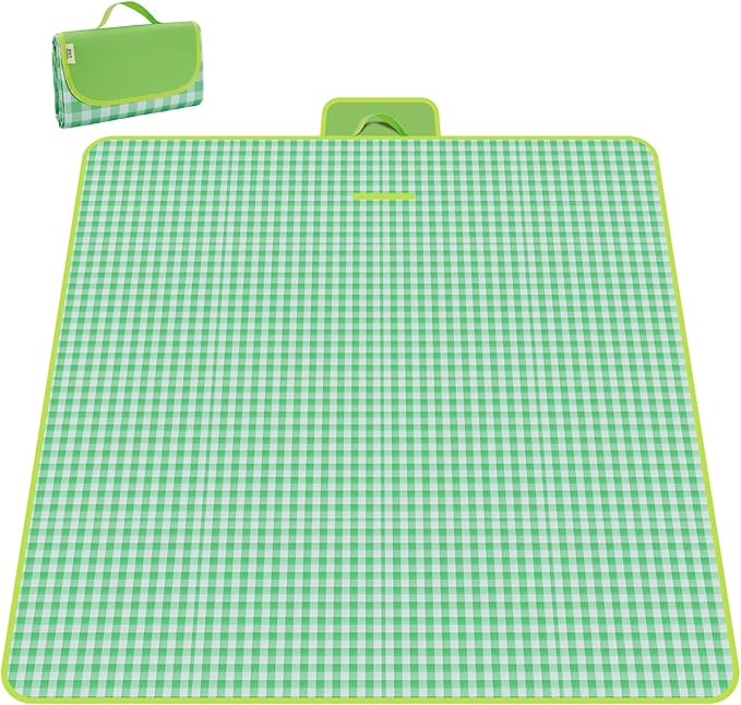 Picnic Blanket 77 x 79 Inches Waterproof Oxford Fabric Picnic Blanket Portable and Foldable Outdoor Mat for Camping Beach and Family Picnics