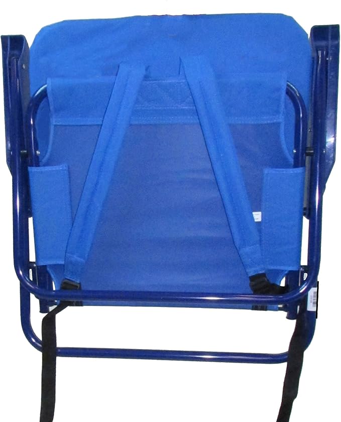 Personalized Imprinted Backpack 1 Position Beach Chair - Dark Blue