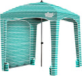 Qipi Beach Cabana - Easy to Set Up Canopy Waterproof Portable 6' x 6' Beach Shelter Included Side Wall Shade with UPF 50+ UV Protection Ultimate Sun Umbrella - for Kids Family &amp Friends