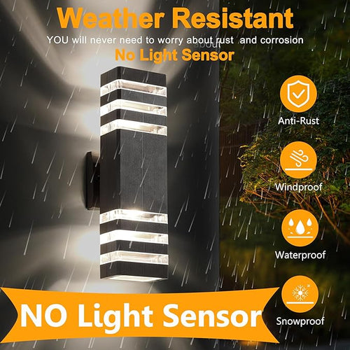 1PCS Outdoor Light Fixture Outdoor Wall Lights Outside Lights for House Exterior Wall Lighting Outside Garage Lights Wall Mount 3000K IP65 Waterproof Warm White