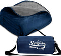 Waterproof Outdoor Blanket 92”X 60” Packable Stadium Blankets for Camping with Quilted Fleece Lining Large Windproof Emergency Throw Mat for Garss Picnic Hiking Road Trip Machine Washable Navy