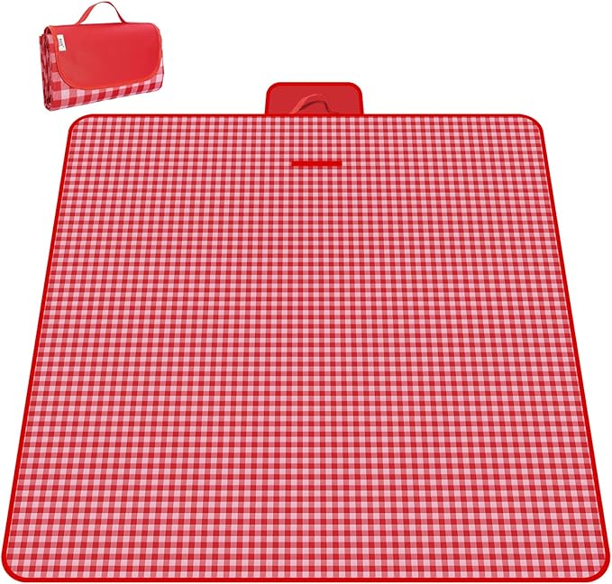 Picnic Blanket 77 x 79 Inches Waterproof Oxford Fabric Picnic Blanket Portable and Foldable Outdoor Mat for Camping Beach and Family Picnics