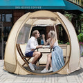LEEDOR Pop Up Screen House Tent UPF 50+ and Windproof Dome Outdoor Canopy Tent with Roll Up Zipped Door Privacy Gazebo Compact and Lightweight for Party Camping Fishing Picnic Grey