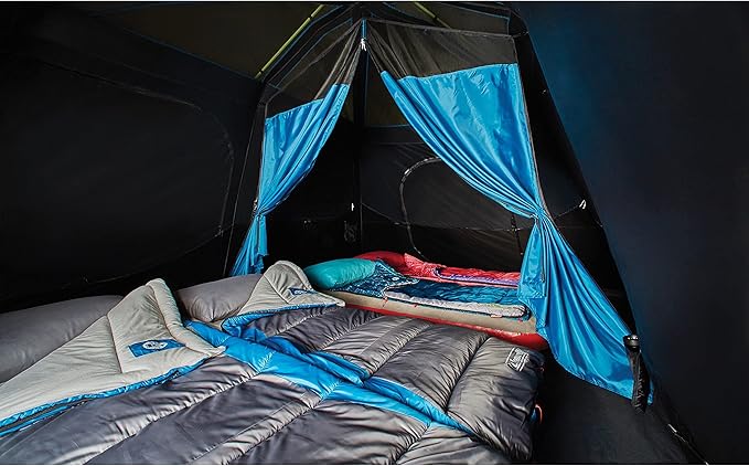 Coleman 4/6/8/10 Person Instant Camping Tent with 1-Minute Setup Large Family Tent with Pre-Attached Poles Air Vent &amp Carry Bag Sets Up in About 60 Seconds