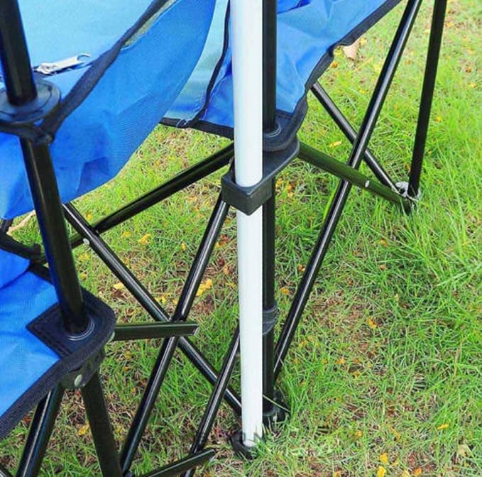 Portable Folding Picnic Double Recline Chair Umbrella Table Cooler Beach Camping Chair Stadium Seat