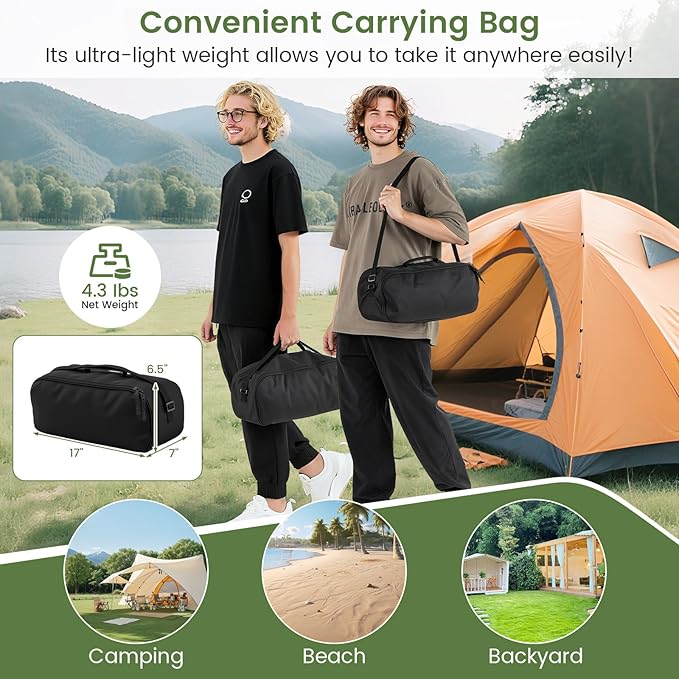 Goplus Folding Camping Cot 76 x 28 Ultralight Portable Sleeping Cot w/Carrying Bag &amp Side Pocket Heavy Duty Outdoor Camping Bed for Adults Travel Hiking Lightweight Backpacking Supports 330