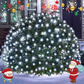 JMEXSUSS 360 LED Net Christmas Lights Outdoor Waterproof Connectable 12ft x 5ft Net Lights Outdoor Mesh Light with Remote 8 Modes Plug in White Christmas Light for Bushes Christmas Decorations