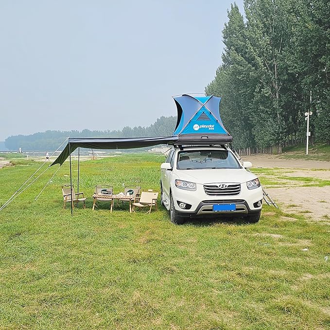 2 Person Inflatable Car Roof Top Tents with Pump and Awning4 Season Camping Dome Roof Top Tent Camping Tent for SUV Truck and Universal CarEasy Setup