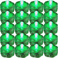 Bright LED Floral Tea Light Submersible Lights for Party Wedding (Green 60 Pack)