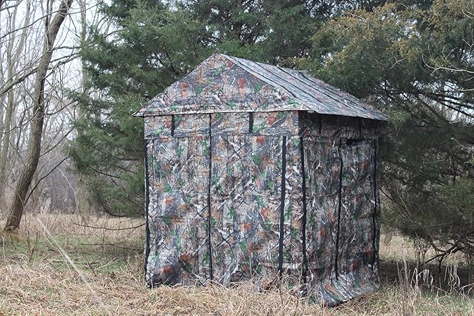 Hunting Blind for Deer Hunting – Heavy-Duty Steel Frame 8 Shoot-Through Windows Durable 300D Oxford Fabric Full Visibility Ground Blind for Bow and Gun Hunters