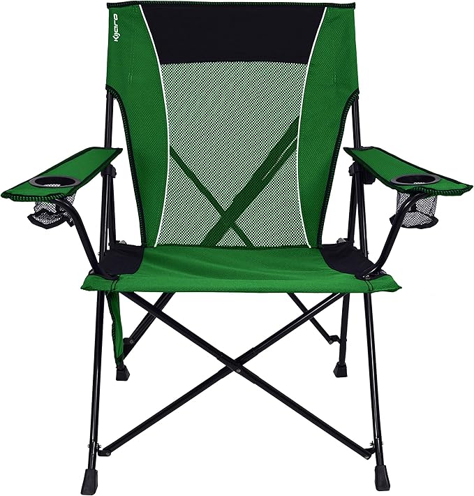 Kijaro Dual Lock Portable Camping Chairs - Enjoy the Outdoors with a Versatile Folding Chair Sports Chair Outdoor Chair &amp Lawn Chair - Dual Lock Feature Locks Position – Jasper Green
