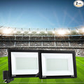 ADYENA 2 Pack 200W LED Flood Lights Outdoor Plug in 25000 LM Super Bright Led Stadium Lights Waterproof LED Work Light IP66 6000K Daylight White Floodlights for Patio Yard Garden Playground