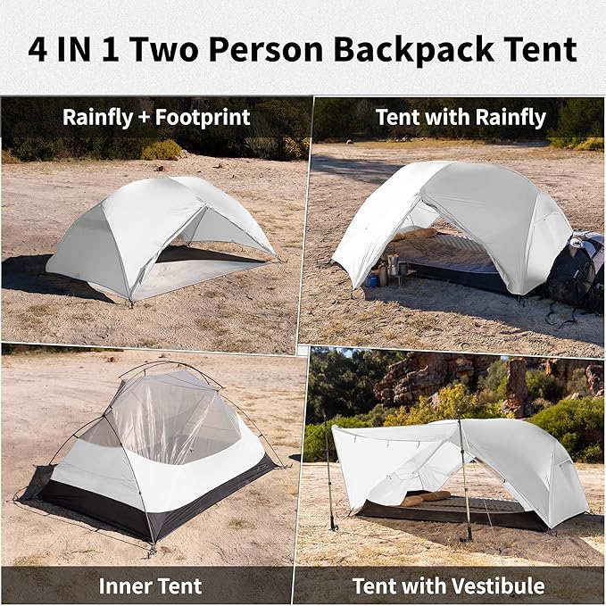Naturehike Mongar Pro 1/2/3 Person Backpacking TentWaterproof Nylon Easy Setup Lightweight Camping Tent