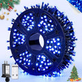 JMEXSUSS Blue 400 LED Christmas Lights Outdoor 132ft Christmas Tree Lights with Remote Indoor Blue String Lights Plug in for House Christmas Bush Decorations