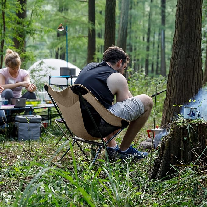 Naturehike YL05 Camping Chair Ultralight Portable Camp Chair with Storage Bag Compact Folding Beach Chair for Backpacking Hiking Fishing Picnic