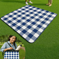 Picnic Blanket Waterproof Foldable – 2-in-1 Picnic Mat and Bag Large Outdoor Beach Mat Compact &amp Portable Picnic Blankets for Travel Camping Park or Family Use (Blue)