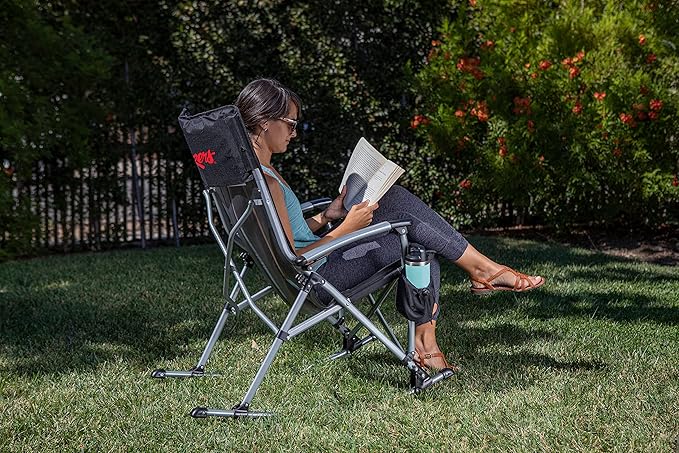 Picnic TIME NCAA Unisex-Adult NCAA Outdoor Rocking Camp Chair XL Heavy Duty Camping Chair for Adults