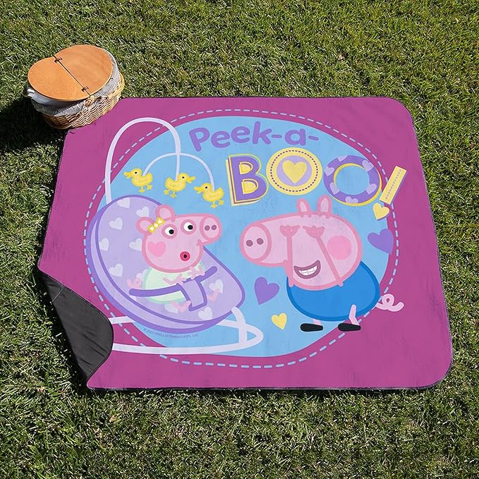 CafePress Peppa Pig: Peek A Boo 50 x 60 Water-Resistant Outdoor Blanket