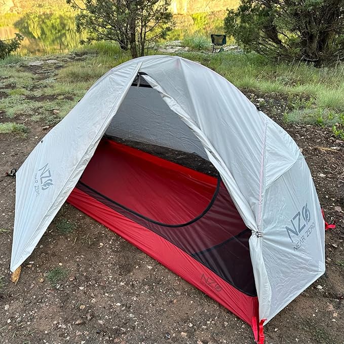 Near Zero 1-3 Person Ultralight Backpacking Tents up to 2 Doors 20D Ripstop Waterproof Sealed Nylon Freestanding Rainfly 3 Season with Lightweight Aluminum Frame. Easy Setup System