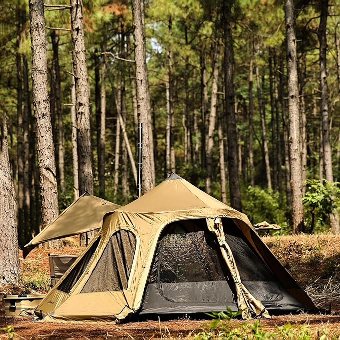 1 Person Mesh Inner with 3000mm Bath Floor for Bell-Shaped Hot Tent – Camping Hiking Hunting Fishing Waterproof Windproof Lightweight