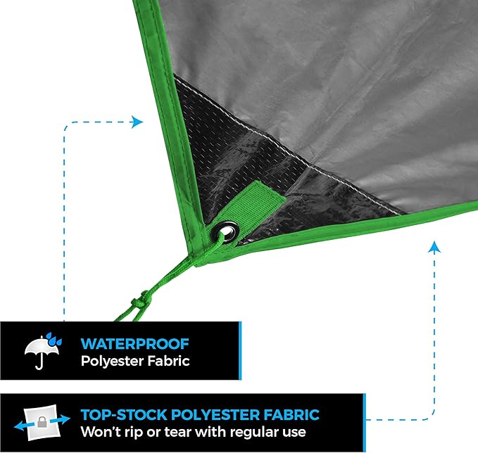 Bear Butt Hammock Rain Fly &amp Camping Tarp - 11 x 9 ft Ultralight Waterproof Tarp for Hammock &amp Tent Camping - Easy to Set Up