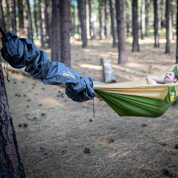 Wise Owl Outfitters Hammock Sleeve - Snakeskin Defender Camping Hammock Cover for Rain - Universal Waterproof Protection for Rain Fly Tarps and Camping Gear