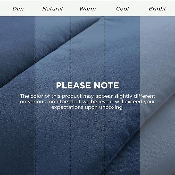 Bedsure Comforter Duvet Insert - Quilted Comforters Twin Size All Season Duvet GentleSoft Down Alternative Bedding Blanket with 8 Tabs Gifts for Women/Men Dark Slate Blue Twin 88 x 68 Inches