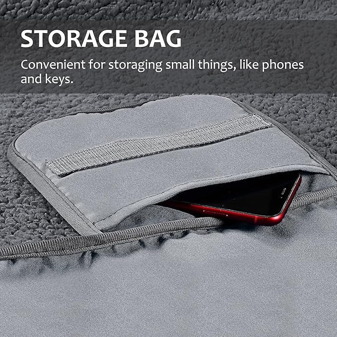 Tirrinia Large Waterproof Outdoor Blanket Soft Warm Windproof Stadium Blanket with Sherpa Fleece and Foldable for Outdoor Sport Baseball Football Beach Concerts Car