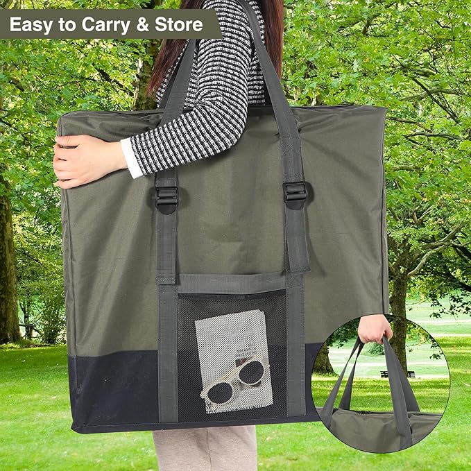 REDCAMP Folding Table Storage Bag WaterProof Carry Bag with Handles for Folding Picnic Camping Card Table Green 26 D x 5 W x 24 H