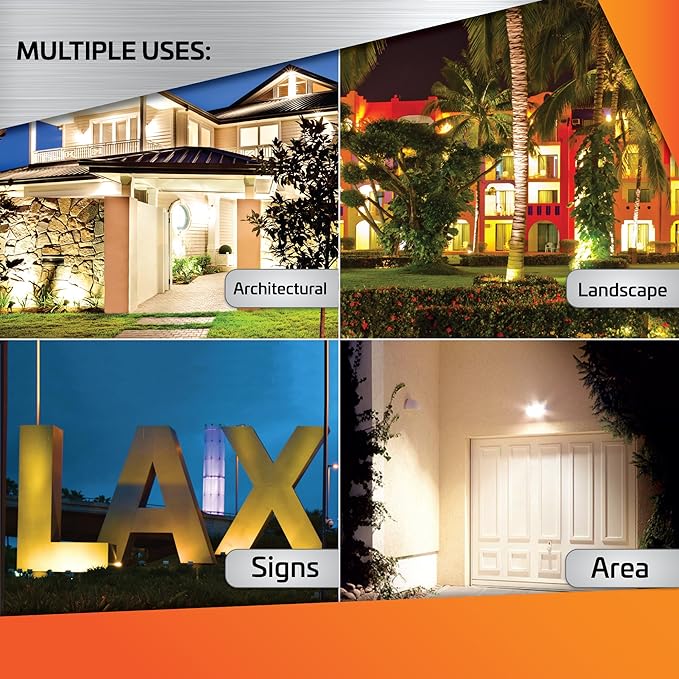 Newhouse Lighting WW30BRZ-2 30-Watt Die-Cast Aluminum LED Wall Wash Flood Light Outdoor Weatherproof Landscape Lighting 2695 Lumens 3000K Warm White 120-277V 1/2 Knuckle Mount Bronze 2-Pack