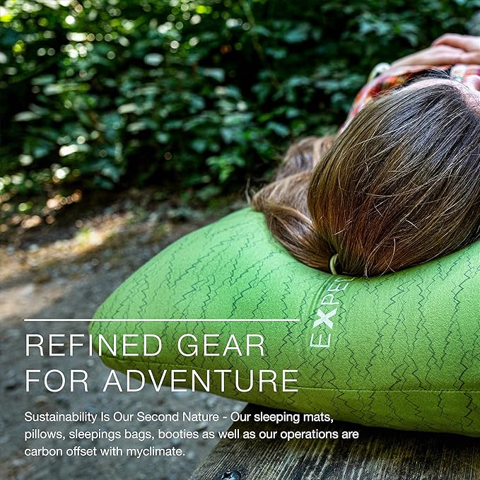 Exped Trailhead Pillow - Large Plush Memory Foam Travel &amp Camping Pillow Cypress