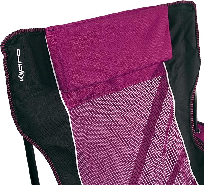 Kijaro Sling Folding Camping Chair - Enjoy The Outdoors in This Outdoor Chair with a Built-in Cup Holders and Side Organizer OR Side Cooler - Includes a Detachable Pillow