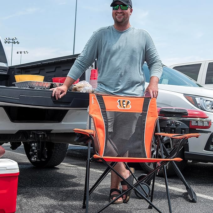 Kijaro Sports Fan Folding Chair 26 L x 35.5 W x 37 H Cincinnati Bengals
